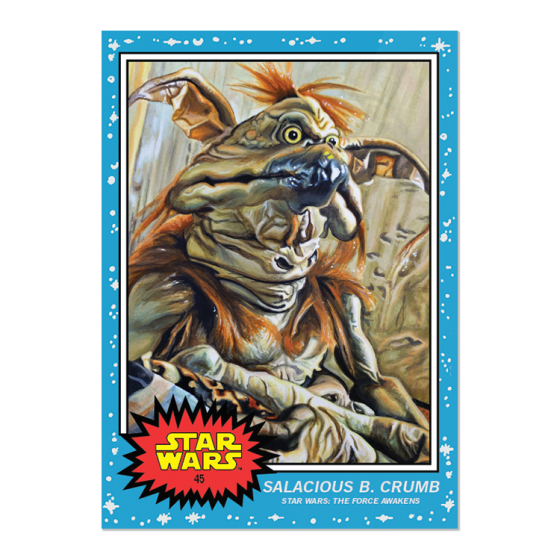 #34 SALACIOUS B CRUMB 2016 Star Wars Trader Physical card w/UNUSED CODE BLUE 