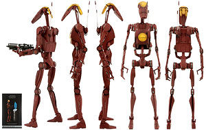 Geonosis Battle Droid Commander & Count Dooku Hologram - Sideshow Collectibles - Sixth Scale Figures